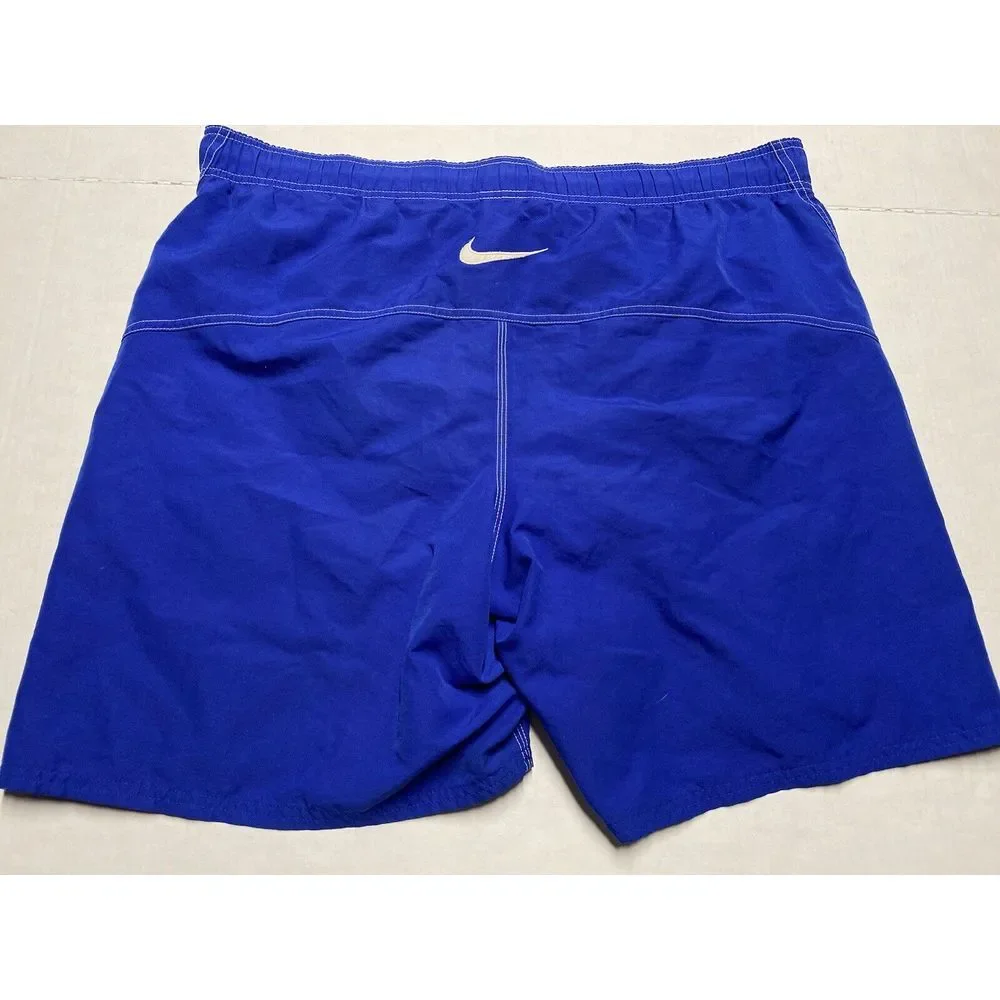 Vintage‎ Nike Swim Trunks Mens XL Blue Pockets Drawstring Lined